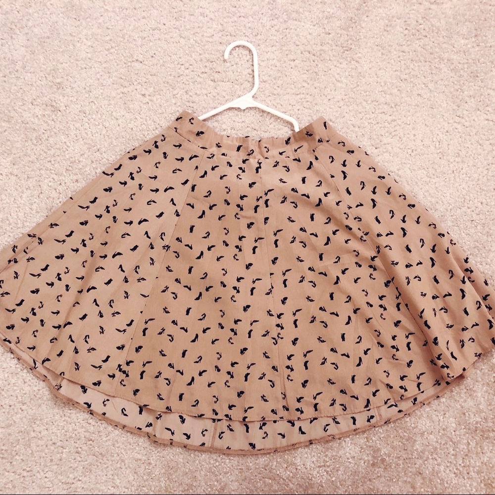 Heel print a-line skirt